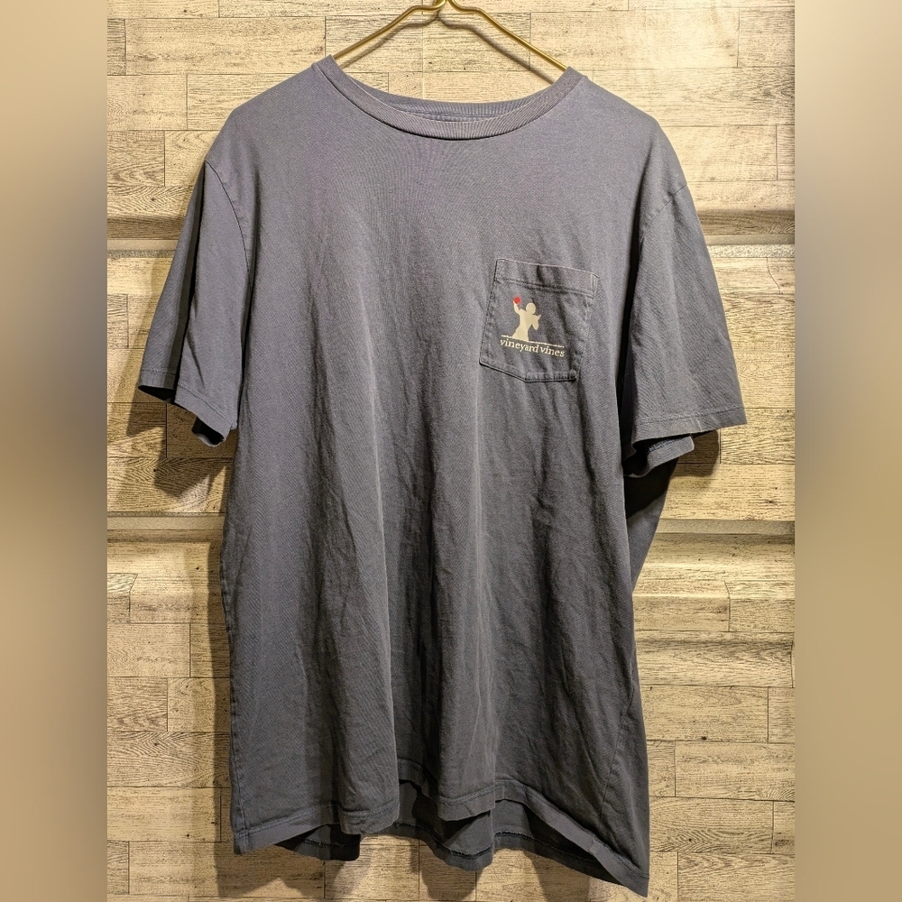 Vineyard Vines Short-Sleeve Pocket Tee in Slate Gray with Small Logo